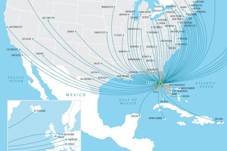 Tampa International Airport (TIA) Direct Flights